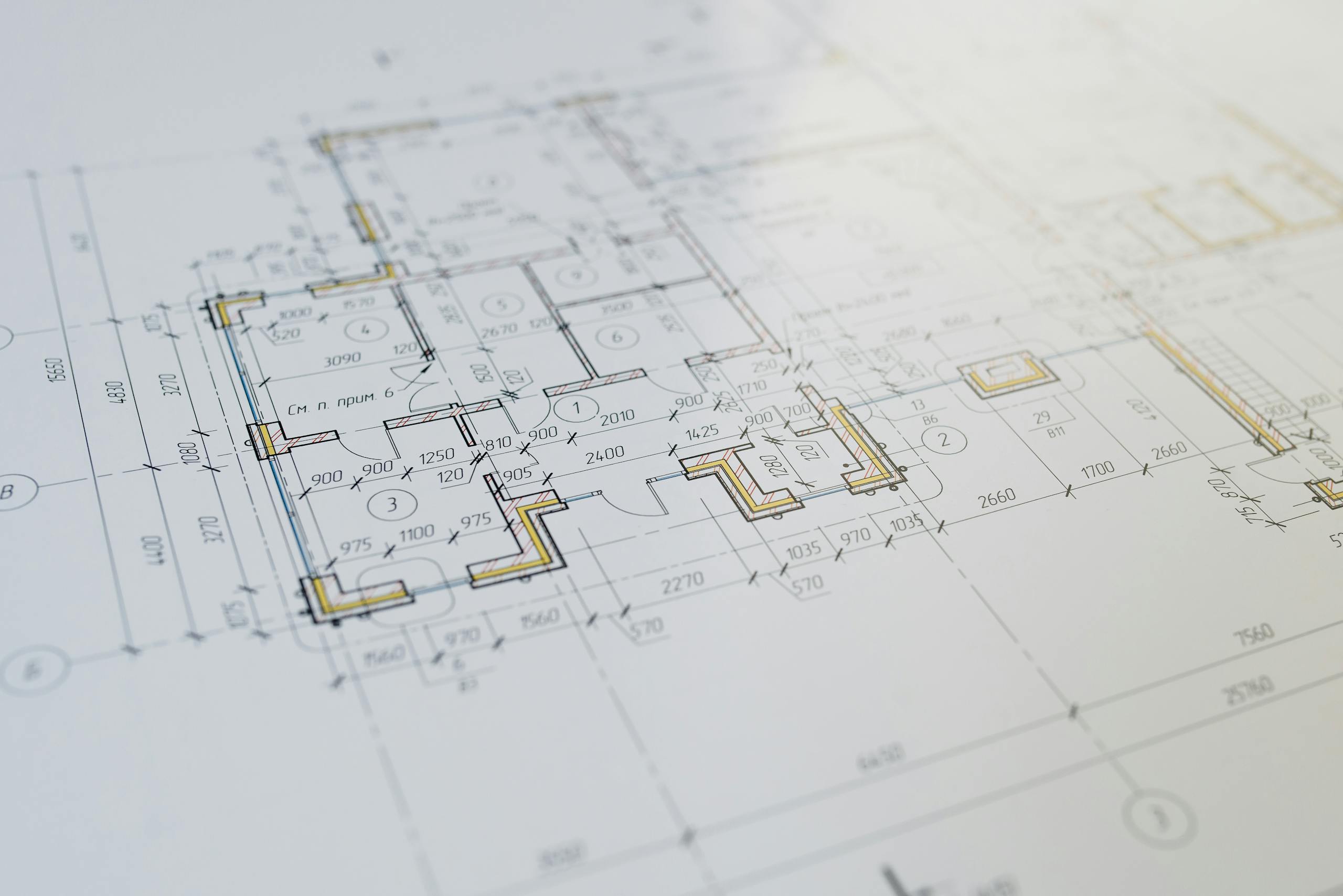High-resolution close-up of an architectural floor plan showcasing design details. scaffolding design